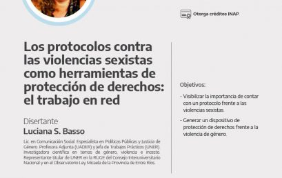Invitamos a la Conferencia: Los protocolos contra las violencias sexistas como herramientas de protección de derechos