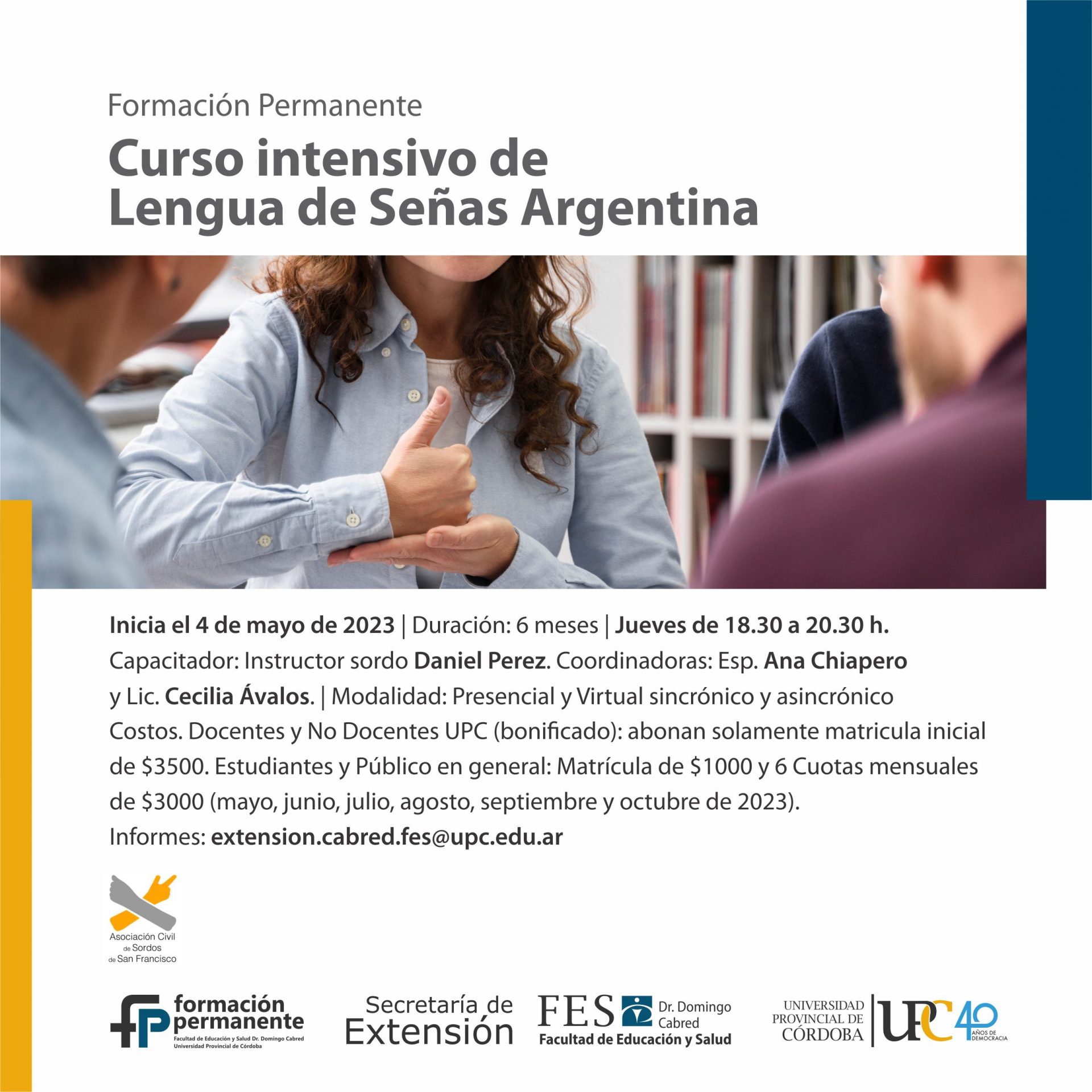 Curso Intensivo De Lengua De Señas Argentina Inicia 04052023 Upc 8756